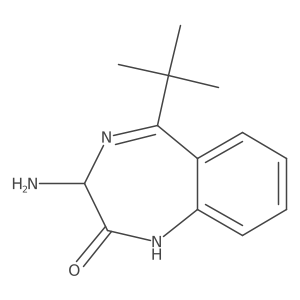 3-Amino-5-tert-butyl-1,3-dihydro-1,4-benzodiazepin-2-one结构式
