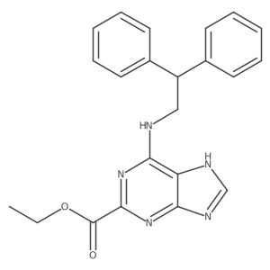 Ethyl 6-[(2,2-diphenylethyl)amino]-9H-purine-2-carboxylate结构式