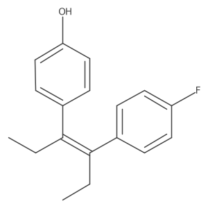 4-[1-Ethyl-2-(4-fluorophenyl)-1-buten-1-yl]phenol Structure