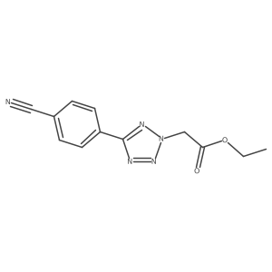 Ethyl 5-(4-cyanophenyl)-2H-tetrazole-2-acetate Structure