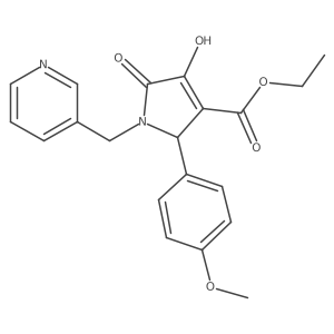 ethyl 4-hydroxy-2-(4-methoxyphenyl)-5-oxo-1-(pyridin-3-ylmethyl)-2,5-dihydro-1H-pyrrole-3-carboxylate Structure