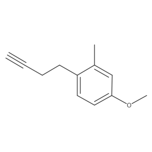 1-(But-3-yn-1-yl)-4-methoxy-2-methylbenzene结构式