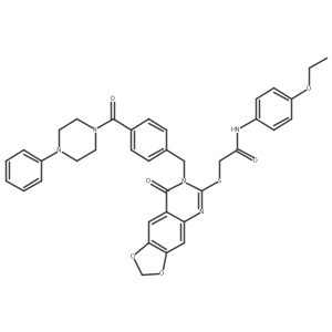 N-(4-ethoxyphenyl)-2-((8-oxo-7-(4-(4-phenylpiperazine-1-carbonyl)benzyl)-7,8-dihydro-[1,3]dioxolo[4,5-g]quinazolin-6-yl)thio)acetamide Structure
