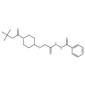4-{2-Oxo-2-[N'-(pyridine-4-carbonyl)hydrazino]ethoxy}piperidine-1-carboxylic acid tert-butyl ester Structure