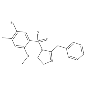 2-benzyl-1-(5-bromo-2-methoxy-4-methylbenzenesulfonyl)-4,5-dihydro-1H-imidazole结构式