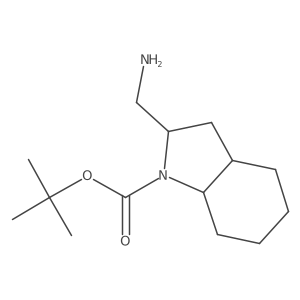 (2S,3aS,7aS)-2-aminomethyl-octahydro-indole-1-carboxylic acid tert-butyl ester结构式