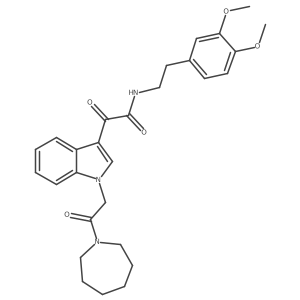 2-(1-(2-(azepan-1-yl)-2-oxoethyl)-1H-indol-3-yl)-N-(3,4-dimethoxyphenethyl)-2-oxoacetamide Structure