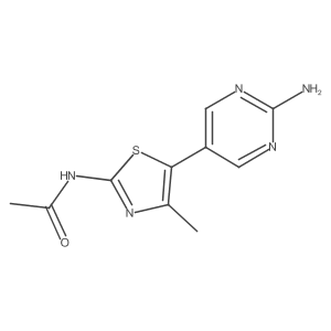 N-[5-(2-aminopyrimidin-5-yl)-4-methyl-1,3-thiazol-2-yl]acetamide结构式