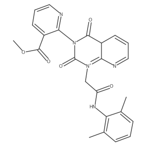 methyl 2-[1-[2-(2,6-dimethylanilino)-2-oxoethyl]-2,4-dioxo-4aH-pyrido[2,3-d]pyrimidin-1-ium-3-yl]pyridine-3-carboxylate结构式