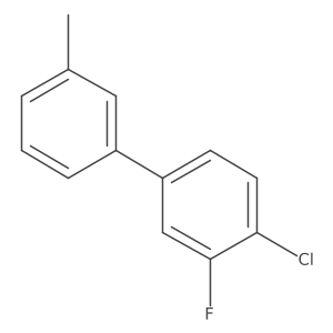 4-Chloro-3-fluoro-3'-methyl-1,1'-biphenyl结构式