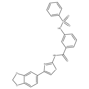 N-(4-(benzo[d][1,3]dioxol-5-yl)thiazol-2-yl)-3-(phenylsulfonamido)benzamide Structure