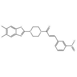 (E)-1-(4-(5,6-dimethylbenzo[d]thiazol-2-yl)piperazin-1-yl)-3-(3-nitrophenyl)prop-2-en-1-one结构式