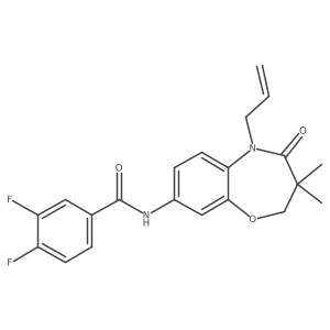 N-(5-allyl-3,3-dimethyl-4-oxo-2,3,4,5-tetrahydrobenzo[b][1,4]oxazepin-8-yl)-3,4-difluorobenzamide Structure