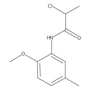 2-chloro-N-(2-methoxy-5-methylphenyl)propanamide结构式