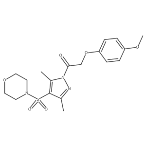 4-({1-[(4-methoxyphenoxy)acetyl]-3,5-dimethyl-1H-pyrazol-4-yl}sulfonyl)morpholine Structure