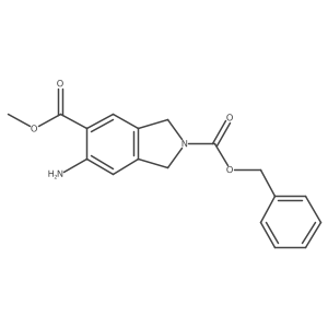 2-benzyl 5-methyl 6-amino-1,3-dihydro-2H-isoindole-2,5-dicarboxylate结构式