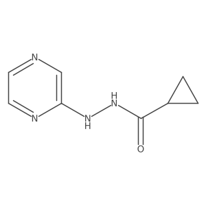 Cyclopropanecarboxylic acid, 2-(2-pyrazinyl)hydrazide Structure