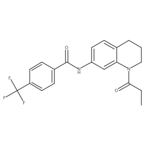 N-(1-propanoyl-1,2,3,4-tetrahydroquinolin-7-yl)-4-(trifluoromethyl)benzamide Structure