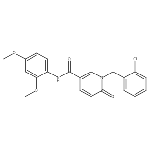 1-(2-chlorobenzyl)-N-(2,4-dimethoxyphenyl)-6-oxo-1,6-dihydropyridine-3-carboxamide结构式