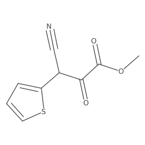3-Cyano-2-oxo-3-thiophen-2-YL-propionic acid methyl ester Structure