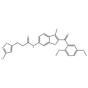 3-(3-chloro-1,2-oxazol-5-yl)-N-{2-[(2,5-dimethoxyphenyl)carbonyl]-3-methyl-1-benzofuran-6-yl}propanamide Structure