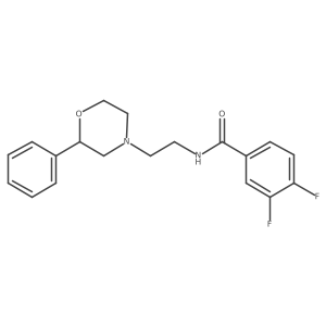 3,4-difluoro-N-(2-(2-phenylmorpholino)ethyl)benzamide结构式