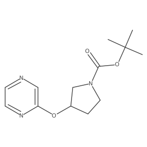 tert-Butyl 3-(pyrazin-2-yloxy)pyrrolidine-1-carboxylate Structure