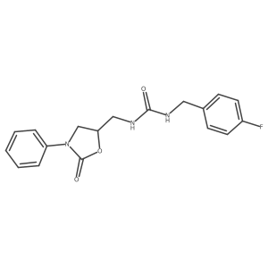 1-(4-Fluorobenzyl)-3-((2-oxo-3-phenyloxazolidin-5-yl)methyl)urea结构式