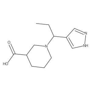 1-(1-Ethyl-1H-pyrazol-4-ylmethyl)-piperidine-3-carboxylic acid Structure