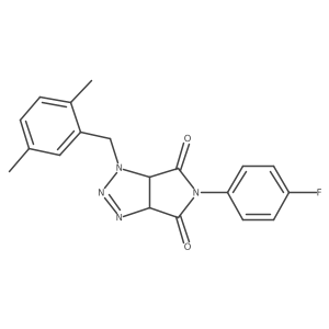 1-(2,5-dimethylbenzyl)-5-(4-fluorophenyl)-3a,6a-dihydropyrrolo[3,4-d][1,2,3]triazole-4,6(1H,5H)-dione Structure