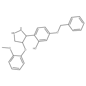 2-[4-(2-Methoxyphenoxy)pyrazolidin-3-yl]-5-phenylmethoxyphenol Structure