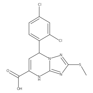 7-(2,4-Dichlorophenyl)-2-(methylsulfanyl)-4,7-dihydro[1,2,4]triazolo[1,5-a]pyrimidine-5-carboxylic acid Structure