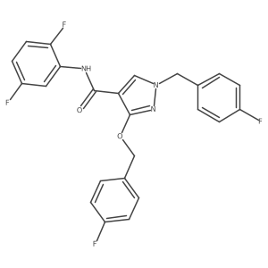 N-(2,5-difluorophenyl)-1-(4-fluorobenzyl)-3-((4-fluorobenzyl)oxy)-1H-pyrazole-4-carboxamide Structure