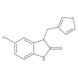 5-Chloro-1,3-dihydro-3-(3-thienylmethyl)-2H-indol-2-one结构式