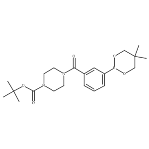 Tert-butyl 4-[3-(5,5-dimethyl-1,3,2-dioxaborinan-2-YL)benzoyl]piperazine-1-carboxylate Structure