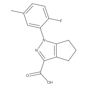 1-(2-fluoro-5-methylphenyl)-1H,4H,5H,6H-cyclopenta[c]pyrazole-3-carboxylic acid Structure