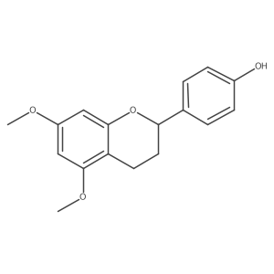 4-[(2S)-3,4-Dihydro-5,7-dimethoxy-2H-1-benzopyran-2-yl]phenol Structure