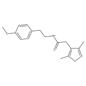2-(3,5-dimethyl-1,2-oxazol-4-yl)-N-[2-(4-methoxyphenyl)ethyl]acetamide结构式