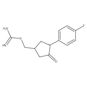 ({[1-(4-Fluorophenyl)-5-oxopyrrolidin-3-yl]methyl}sulfanyl)methanimidamide结构式