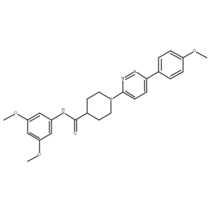 N-(3,5-dimethoxyphenyl)-1-[6-(4-methoxyphenyl)pyridazin-3-yl]piperidine-4-carboxamide Structure
