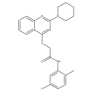 N-(5-fluoro-2-methylphenyl)-2-{[2-(piperidin-1-yl)quinazolin-4-yl]sulfanyl}acetamide Structure