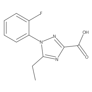 5-ethyl-1-(2-fluorophenyl)-1H-1,2,4-triazole-3-carboxylic acid结构式