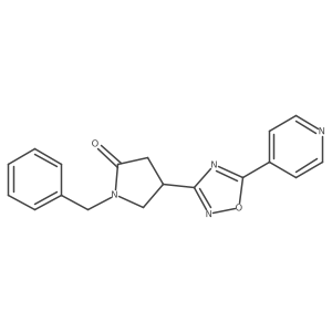 1-Benzyl-4-(5-pyridin-4-yl-1,2,4-oxadiazol-3-yl)pyrrolidin-2-one Structure