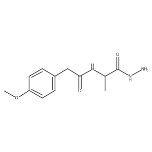 COc1ccc(CC(=O)NC(C)C(=O)NN)cc1结构式