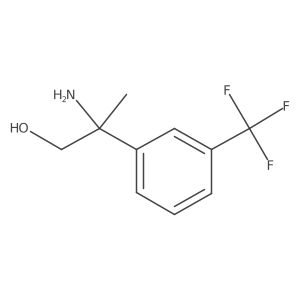 2-Amino-2-[3-(trifluoromethyl)phenyl]propan-1-ol结构式
