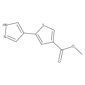 5-(1H-pyrazol-4-yl)-thiophene-3-carboxylic acid methyl ester结构式