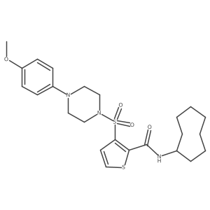 N-cyclooctyl-3-{[4-(4-methoxyphenyl)piperazin-1-yl]sulfonyl}thiophene-2-carboxamide结构式