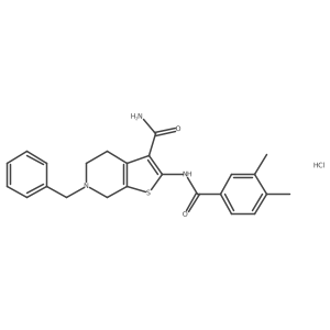 6-Benzyl-2-(3,4-dimethylbenzamido)-4,5,6,7-tetrahydrothieno[2,3-c]pyridine-3-carboxamide hydrochloride Structure