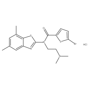 5-bromo-N-(2-(dimethylamino)ethyl)-N-(5,7-dimethylbenzo[d]thiazol-2-yl)thiophene-2-carboxamide hydrochloride Structure