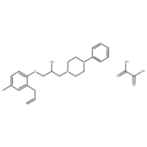 1-(2-Allyl-4-methylphenoxy)-3-(4-phenylpiperazin-1-yl)propan-2-ol oxalate Structure